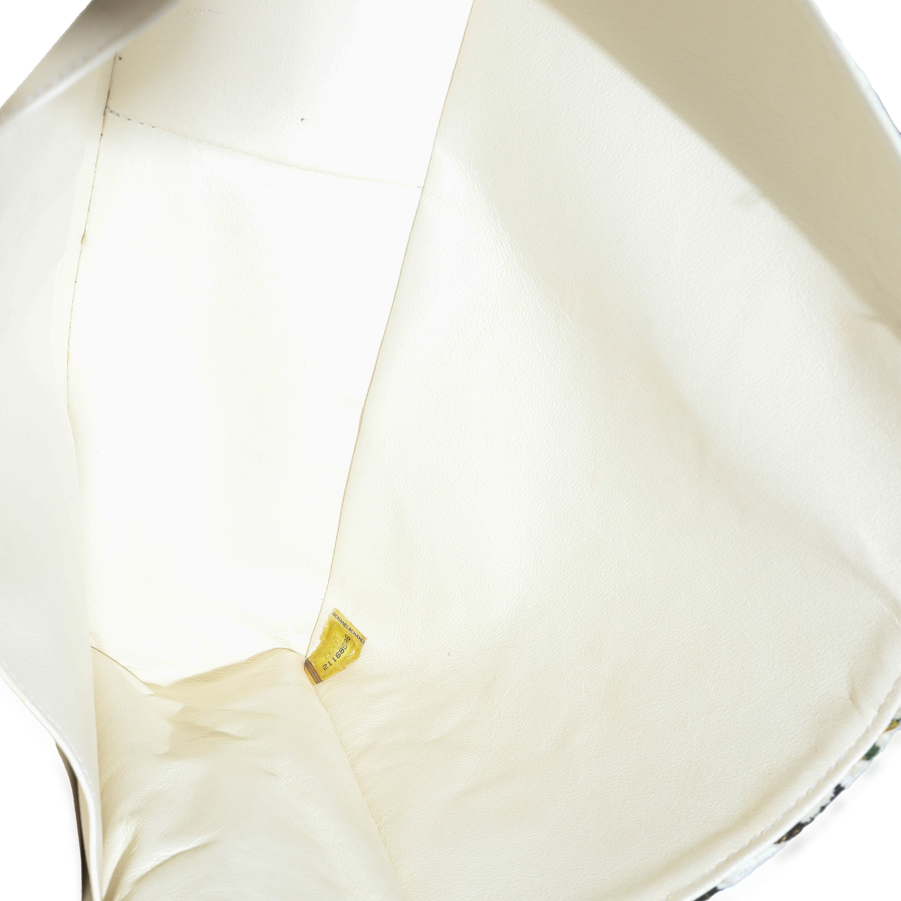 Multicolor White Cut Out Floral Jumbo Double Flap Bag