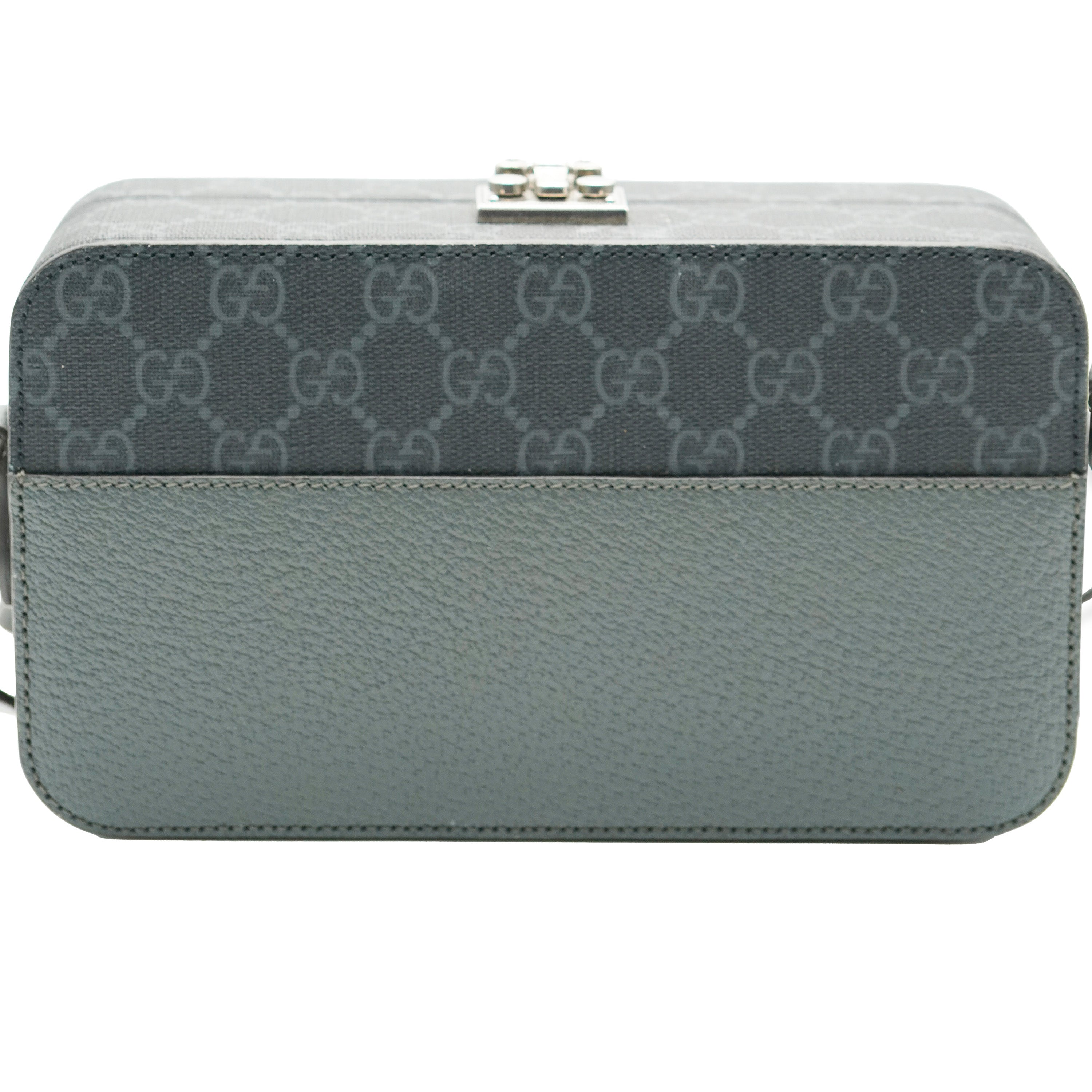 Grey Calfskin GG Supreme Interlocking G Messenger