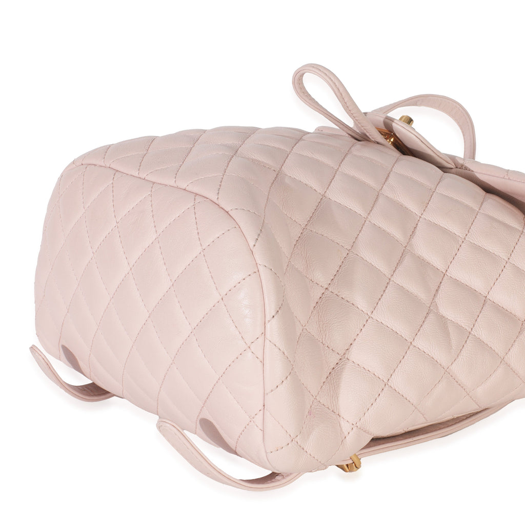 Light Pink Quilted Lambskin Small Urban Spirit Backpack