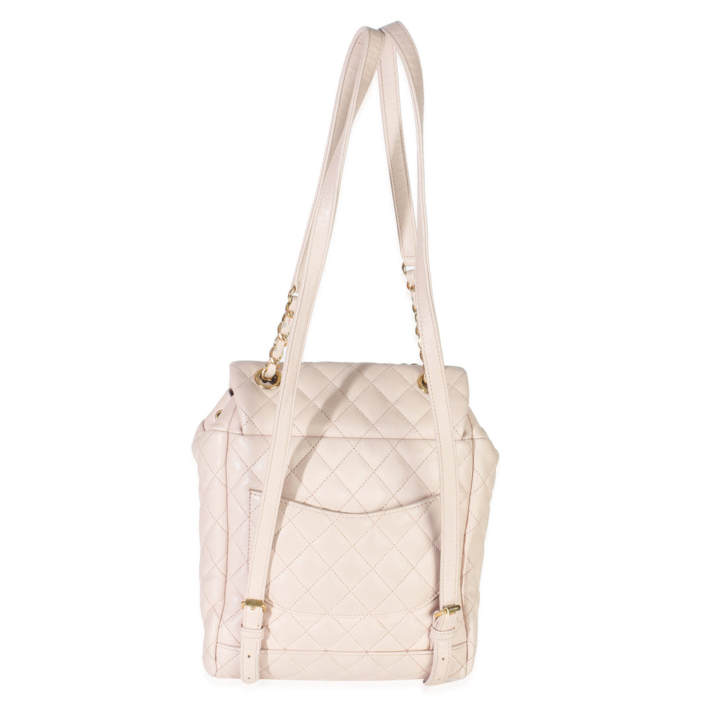 Light Pink Quilted Lambskin Small Urban Spirit Backpack