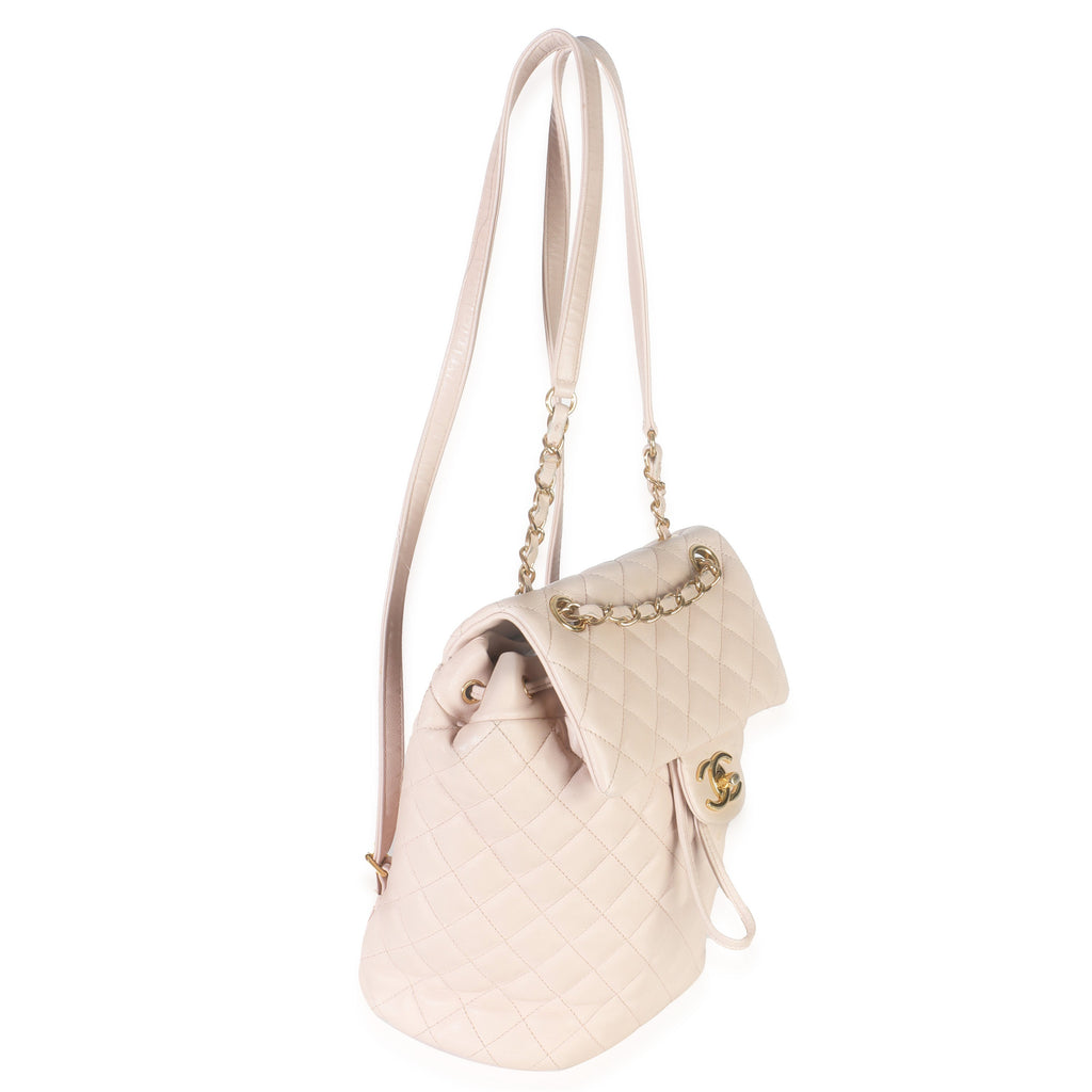 Light Pink Quilted Lambskin Small Urban Spirit Backpack