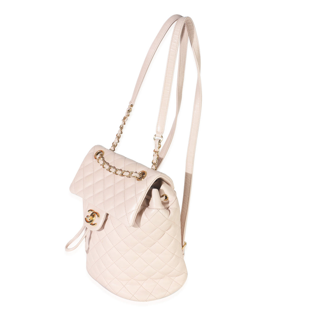 Light Pink Quilted Lambskin Small Urban Spirit Backpack