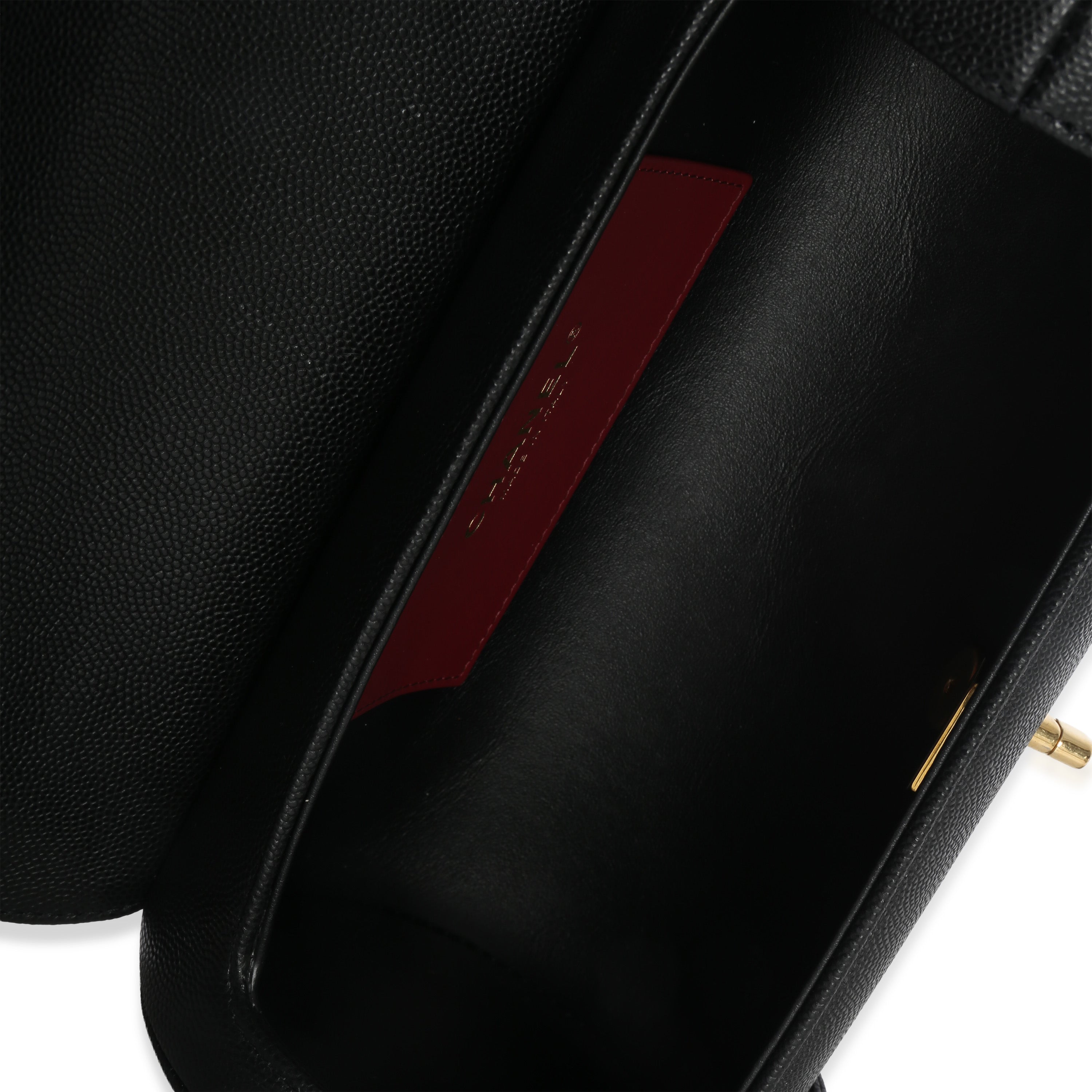26P Black Grained Shiny Calfskin Small Bowling Bag