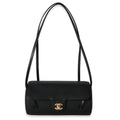 26P Black Grained Shiny Calfskin Small Bowling Bag