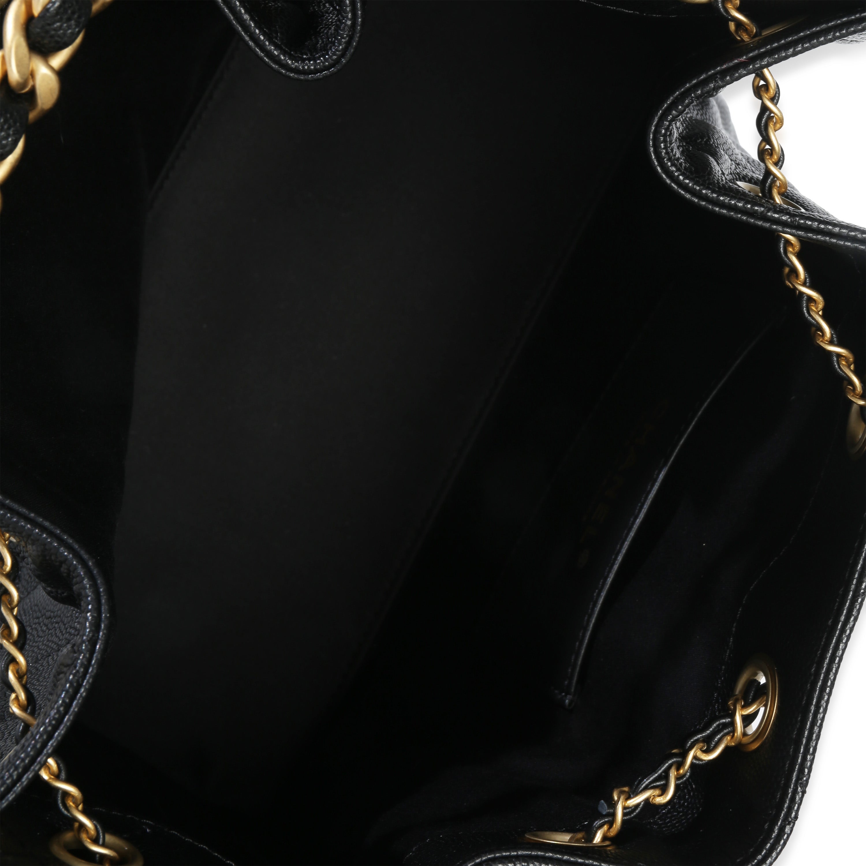 Black Quilted Caviar Small Chanel 25 Hobo Handbag