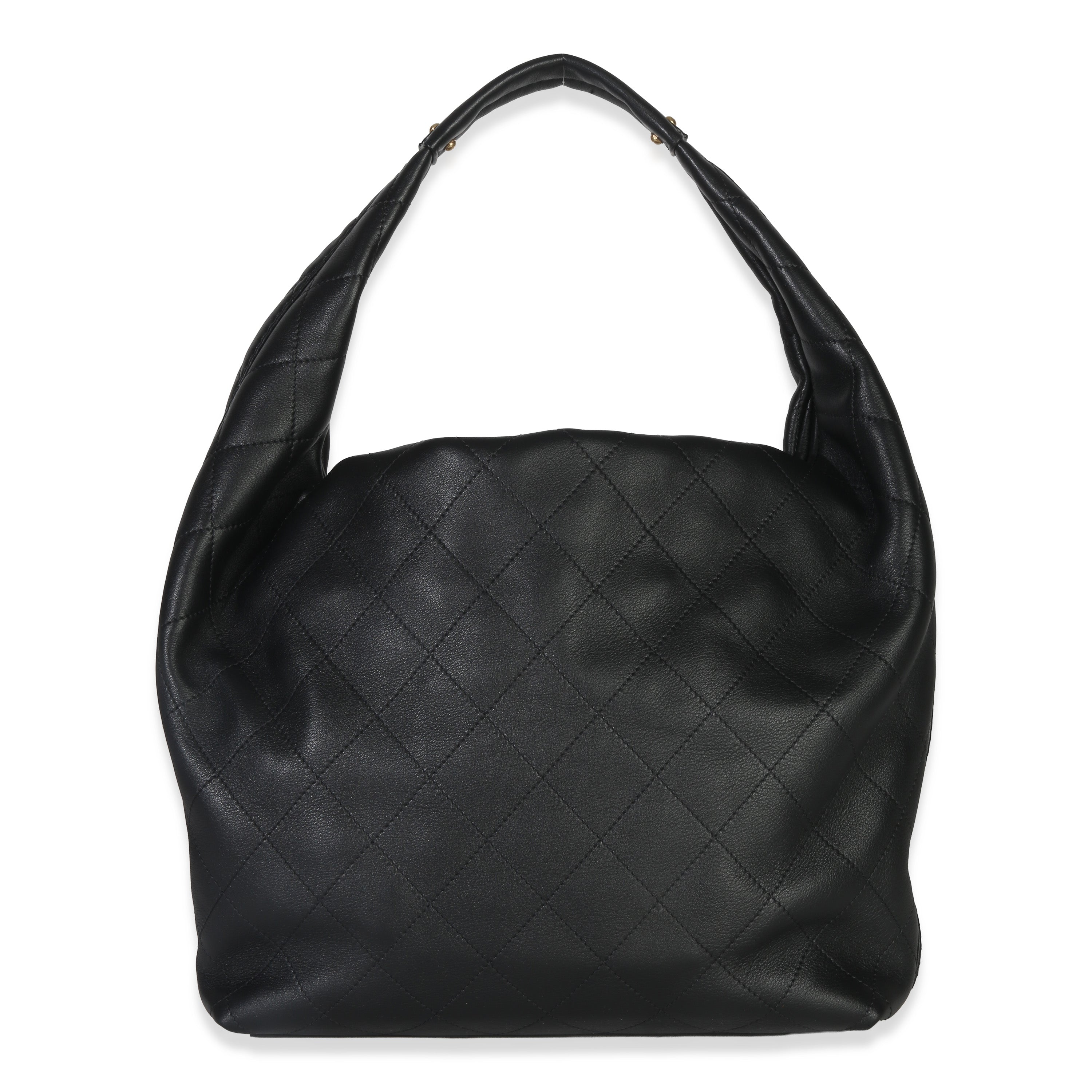 26C Black Quilted Calfskin Large Hobo