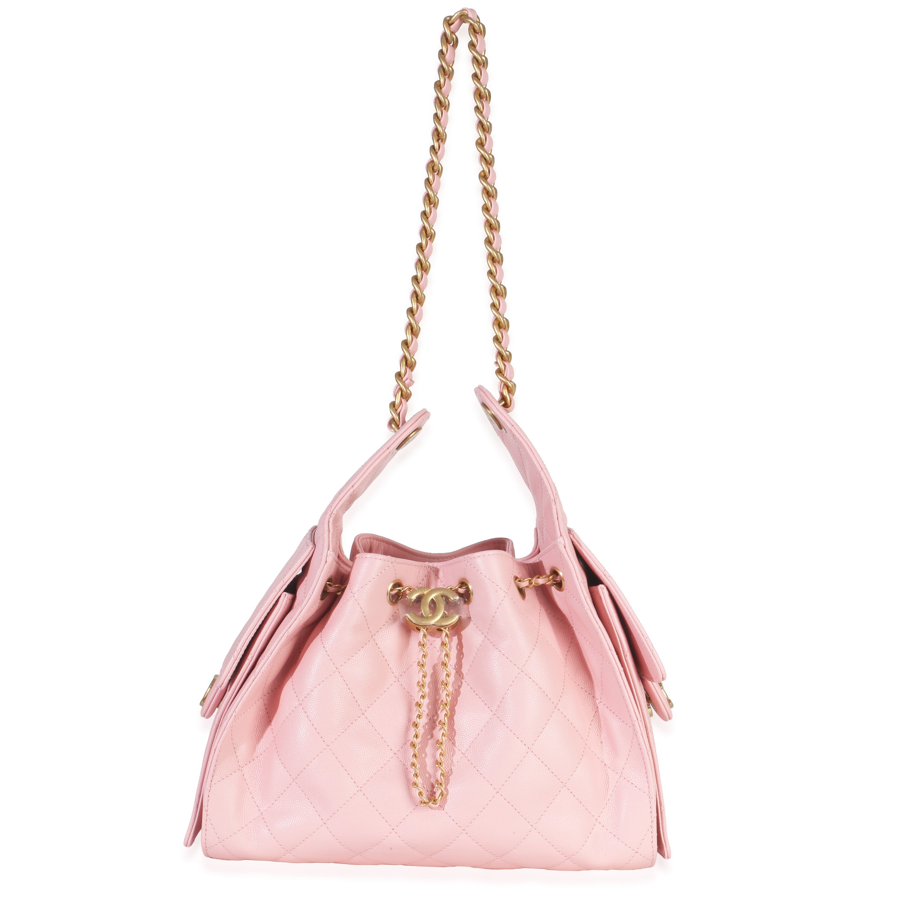 Pink Quilted Caviar Small Chanel 25 Hobo