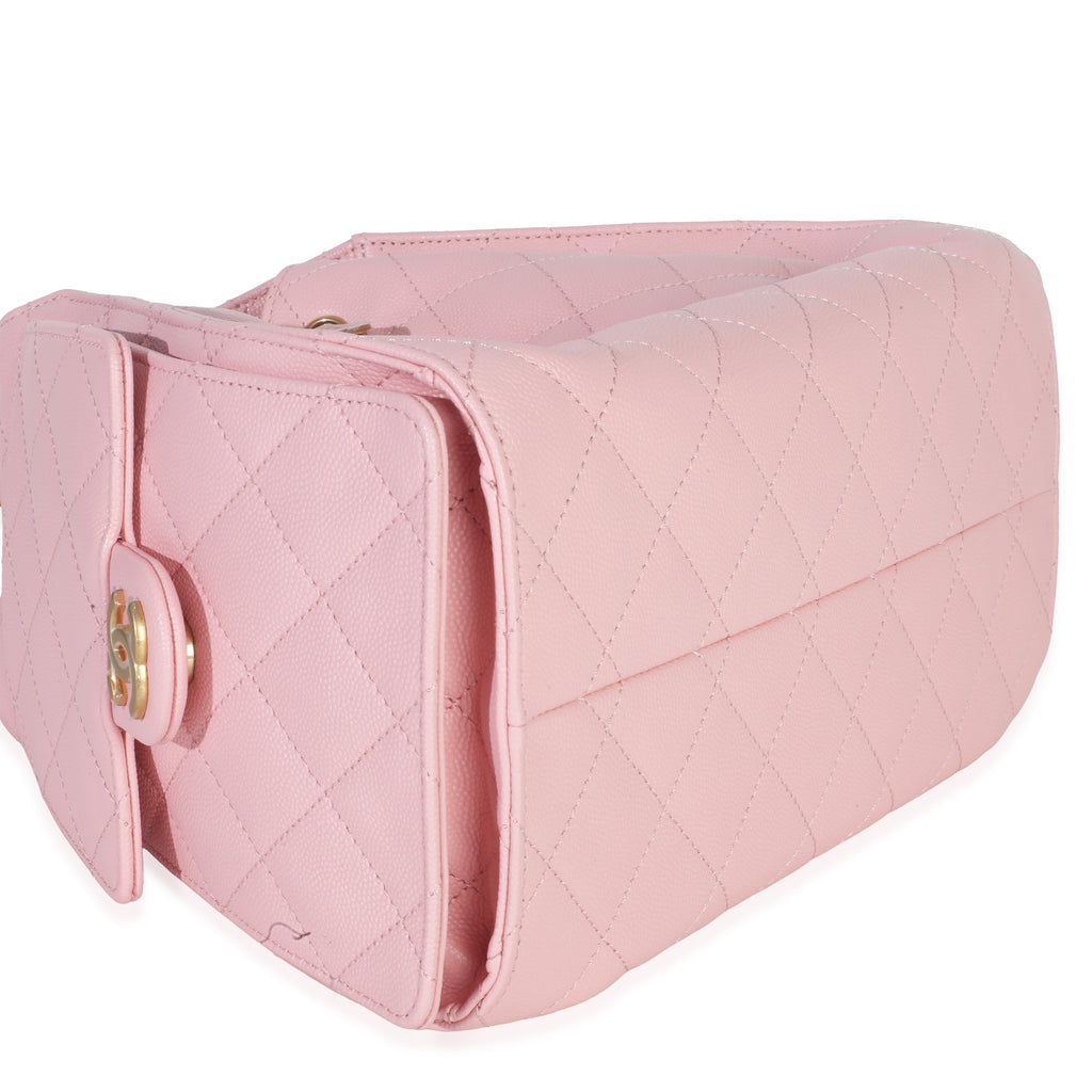 Pink Quilted Caviar Small Chanel 25 Hobo