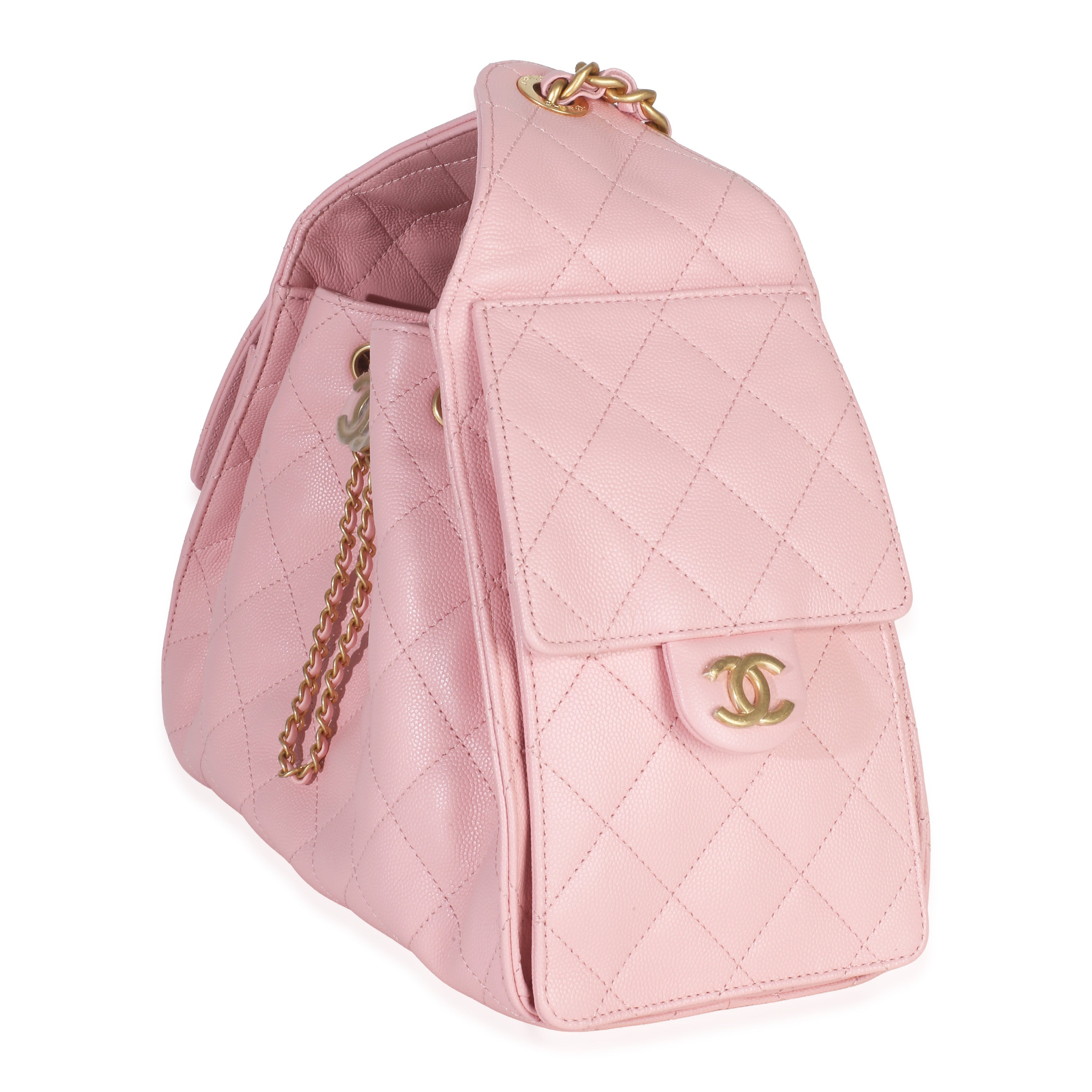 Pink Quilted Caviar Small Chanel 25 Hobo